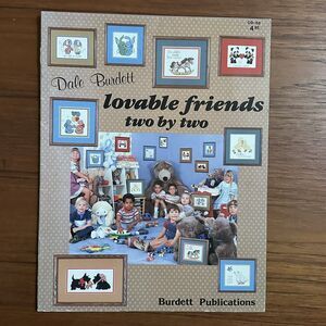 Vintage 1985 Lovable Friends Cross Stitch Pattern Book Dale Burdett